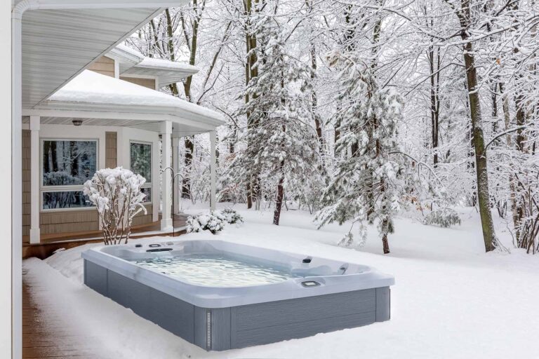 outdoor swim spas in winter