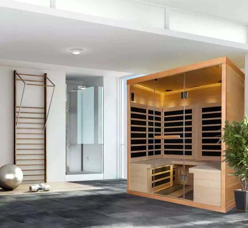 infrared vs traditional sauna - sauna in home gym